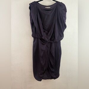 Ports 1961 plum purple cocktail dress draped silk purple hue size 8